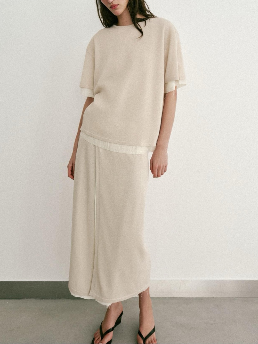 ZARA COMBINATION KNIT TOP